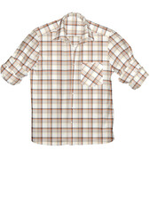 Plaid Check Men shirt organic cotton summer season.