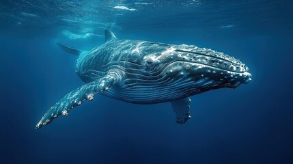 Fototapeta premium Whales in the Ocean: Majestic Marine Creatures in Their Natural Habitat