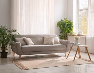 minimalist room interior with a simple but elegant design. generative ai