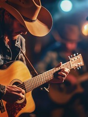 Country Musician, Playing Guitar