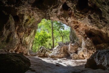 Obraz premium Cuba Cave Exploration: Discovering the Stone Wonders of Ambrosio Cave