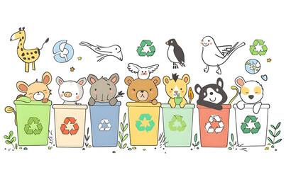 Fototapeta premium recycle and reuse products concept to keep the world green.