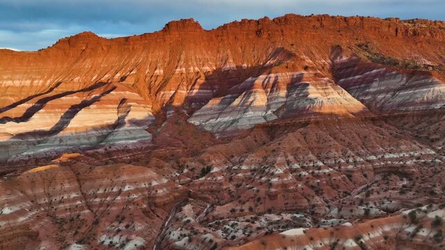 Paria Mountain Landscape In Kane County, Utah. aerial panning shot