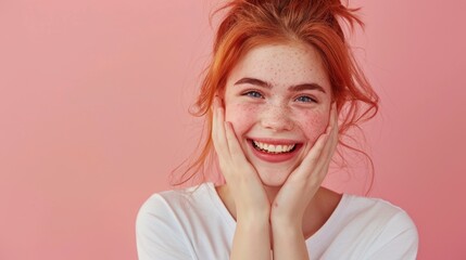 Fototapeta premium The Happy Freckled Girl
