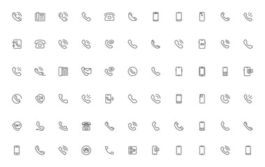 Phone icon set. Telephone icon set vector illustration