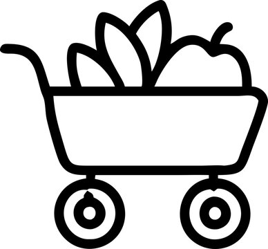recommend clip art: autumn harvest wheelbarrow with apple and leaves vector illustration.