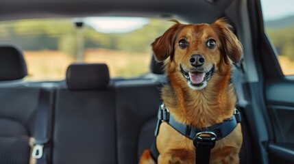 The dog in the car