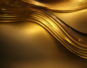 Transform your vision into reality with a stunning rendering of a wavy gold background, capturing the essence of luxury and refinement.