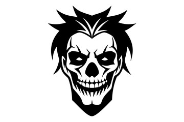 skull on a black background