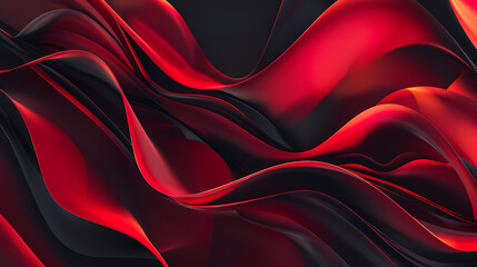 Obraz premium Abstract background with red curves and black