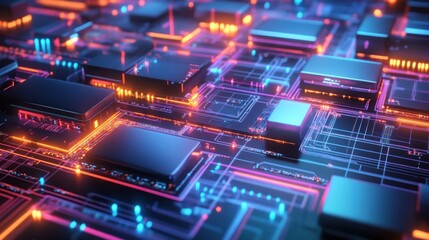 Abstract Futuristic Technology Background