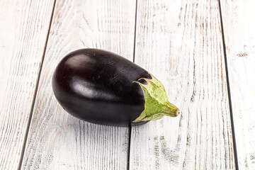 Raw ripe organic eggplant vegetable