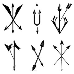 Black arrow icon on white background. Cursor.