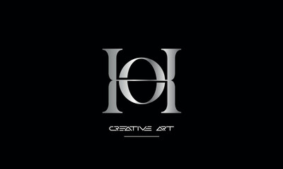 HO, OH, H, O abstract letters logo monogram