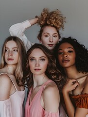 Fototapeta premium image of diverse women in a studio setting