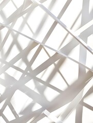 image of white colored textured geometric background with many different lines and shadows