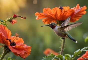 hummingbird on a flower