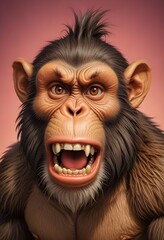 gorilla with funny face