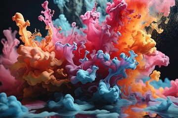 Obraz premium Abstract Ink Clouds