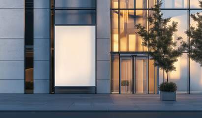 Mockup poster city box. Template poster advertising citylight. City format board, urban style, billboard in city. Mockup poster, city light box, street billboard, citylight. Realistic style photo