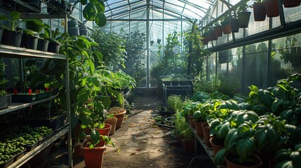 Home orangery. Cultivation of plants. Greenhouse plants.