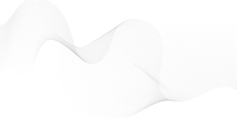 Elegant abstract smooth swoosh speed gray wave modern stream background.  Abstract wavy stripes on white background isolated. Vector illustration