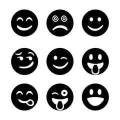 Emoticons mood scale on white background. Face smile icon positive, negative neutral opinion vector rate signs. Angry, sad, neutral emoticon set. funny cartoon Emoji icon.