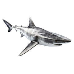Fototapeta premium beautiful shark swimming isolated on white