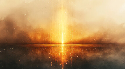 Idyllic Dawn with Glowing Sunlight Serene Cloudscape for Mindfulness and Spiritual Wellbeing