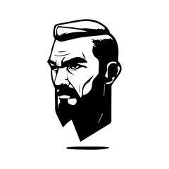 Man-Face Icon Design – High-Quality Vector Art with Transparent Background for UI/UX, Apps, Websites, Branding, and Digital Projects – Minimalist, Scalable, and Versatile Graphic  