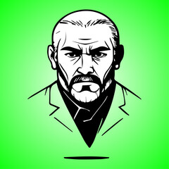 Man-Face Icon Design – High-Quality Vector Art with Transparent Background for UI/UX, Apps, Websites, Branding, and Digital Projects – Minimalist, Scalable, and Versatile Graphic  