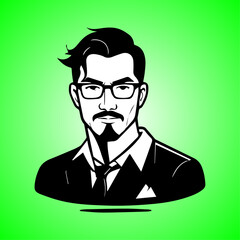 Man-Face Icon Design – High-Quality Vector Art with Transparent Background for UI/UX, Apps, Websites, Branding, and Digital Projects – Minimalist, Scalable, and Versatile Graphic  