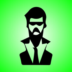 Man-Face Icon Design – High-Quality Vector Art with Transparent Background for UI/UX, Apps, Websites, Branding, and Digital Projects – Minimalist, Scalable, and Versatile Graphic  