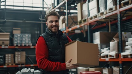 The worker with the box