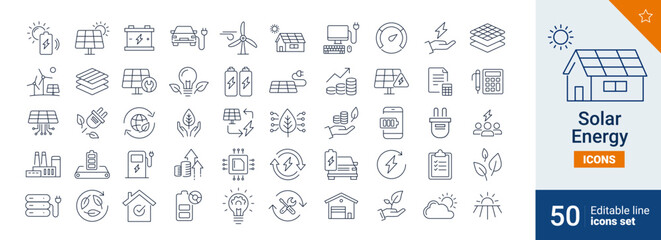 Solar icons Pixel perfect. System, sun, home, ....	
