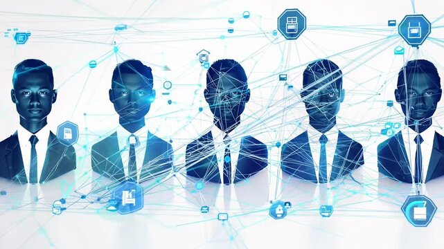 A group of men are shown in a business setting, with each man wearing a suit and tie. The image is a representation of the importance of professionalism and formality in the workplace