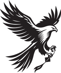  Brahminy Kite vector silhouette illustration