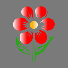 Elegant Flower Icon Design with Transparent Background – High-Quality Vector Art Perfect for Digital Projects, Branding, and Graphic Design – Versatile and Modern Illustration