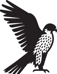 Gyrfalcon vector silhouette illustration