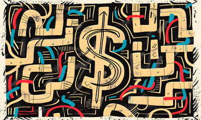 Obraz premium investment and business graphic advertising backgrounds