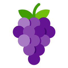 Grape Bunch Vector Illustration Colorful Cartoon Style Design for Food and Beverage Graphics