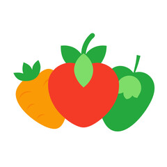 Fresh Fruit Vector Apple Strawberry Pineapple Illustration Healthy Food s Graphic Design