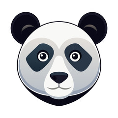 Fototapeta premium Cute Panda Face Vector Illustration Perfect for Children's Designs and Environmental Campaigns