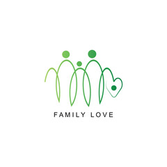 Family care vector icon illustration abstract background design.