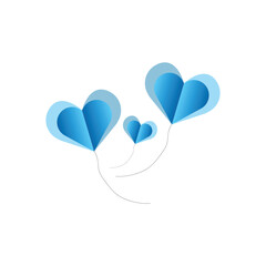 Heart shape vector icon illustration background and logo design