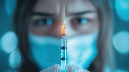 A calm individual administering insulin emphasizes the regularity of diabetes treatment.