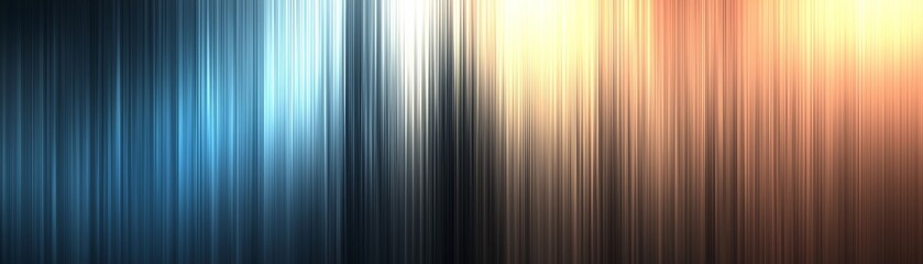 Fototapeta premium Elegant abstract background with vertical lines in blue, gold, and orange hues, creating a modern artistic feel.