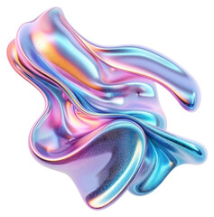 Obraz premium PNG Abstract fluid metallic shape