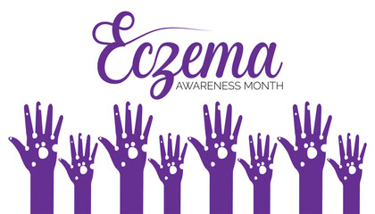 Eczema Awareness Month is observed every year on October. Holiday concept background, placard, banner design template Vector illustration background design.