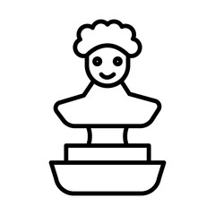 Statue line icon